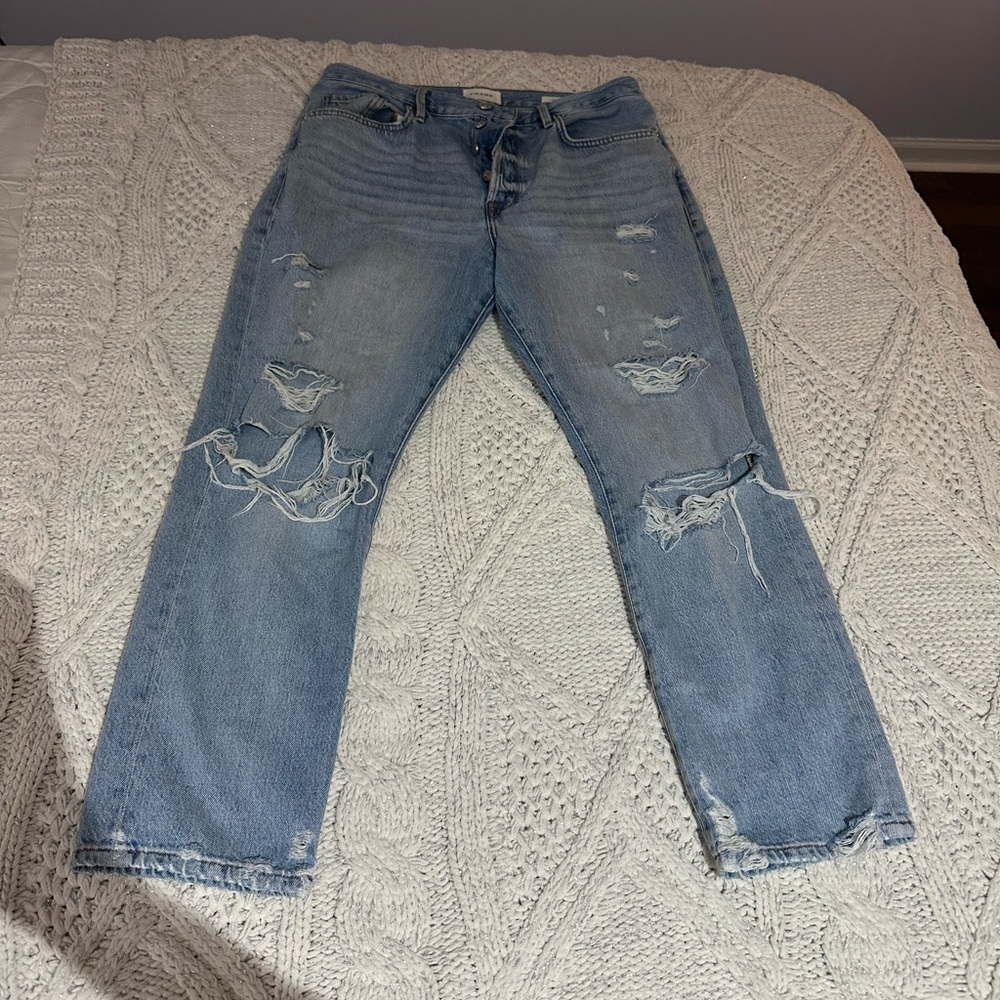 Frame Denim Women's Light Blue Relaxed Jeans (Size: 31)